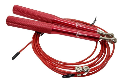 Cuerda Para Saltar Aluminio Acero Alta Velocidad Ajustable Color Rojo
