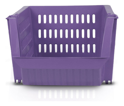 Bin Organizador Mini Cesto Encaixável Roxo