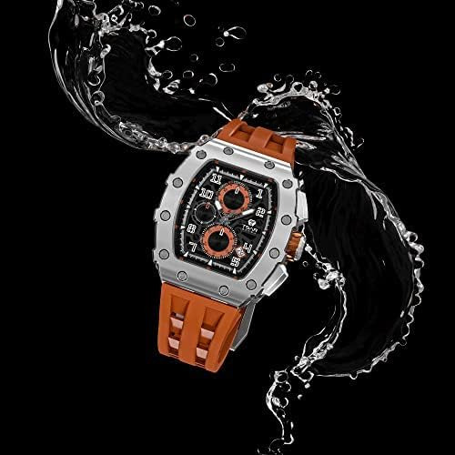 Tsar Bomba Reloj Para Hombre Cuadrado De Lujo Tonneau 50m Cr