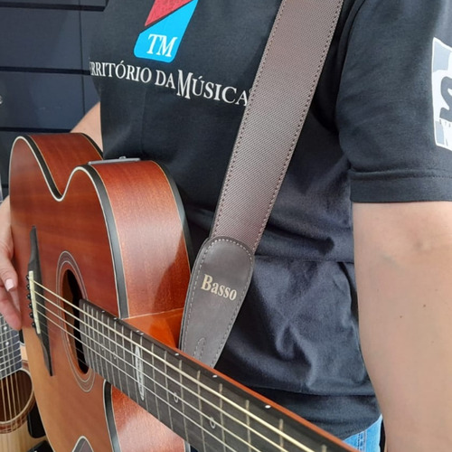 Imagem 5 de 5 de Correia Basso Ecológica Ex32 Marrom Violão Guitarra Baixo