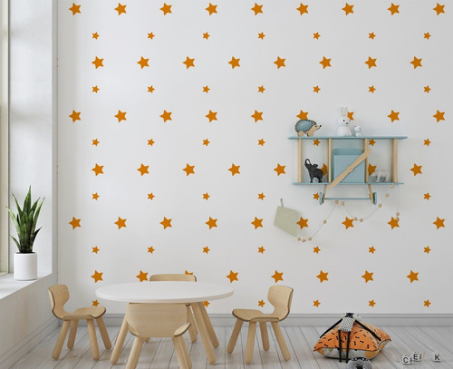 Vinilo Decorativo Infantil Trama - Estrellas Un Color T