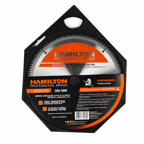 Disco Sierra Circular 120 Dientes 305mm 12´ Hamilton Ss30120