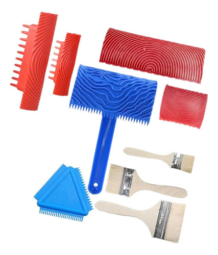 Juego De Herramientas De Pintura De Grano De Madera,