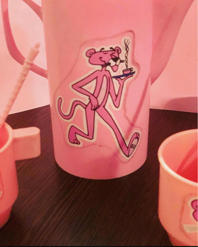 Pantera Rosa Juego De Te Cafe Infantil Vintage Colección 80s