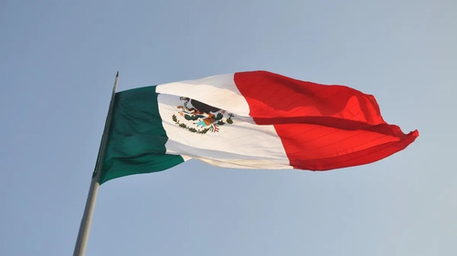 Bandera De Mexico P/ Exterior Intemperie 90x1.58 Sublimada