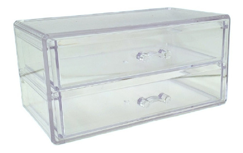 Caja Acrilico Doble Estante Organizadora Bruce 19x10x9 