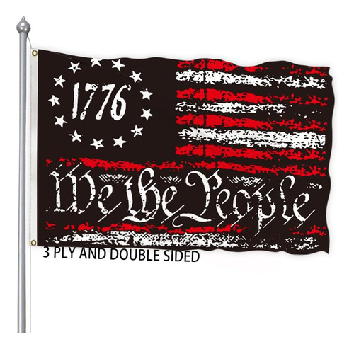 Bandera We The People De 3 Capas De Poliéster Con Doble Cost