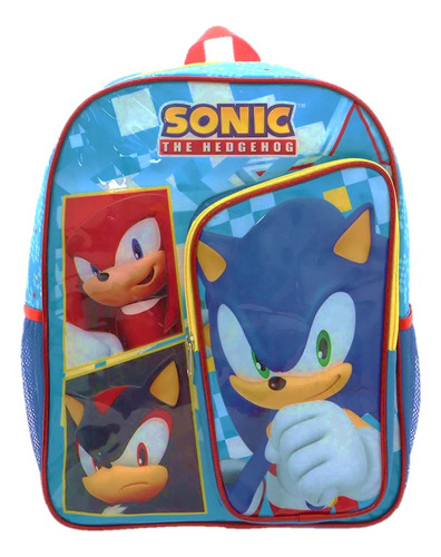 Mochila Escolar De Kinder Para Niño, Ruz Sonic The Headgehog