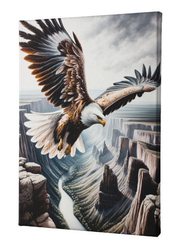 Cuadro Mural Canvas Majestuoso Águila 60 X 50