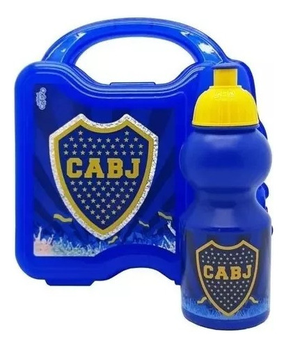 Lunchera De Boca Juniors + Botella Sport 350ml Bo252