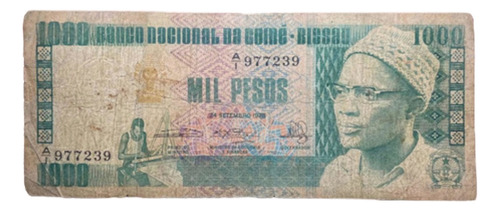 Billete 1000 Pesos Guinea Bissau 1978 Pick 8 A Escaso