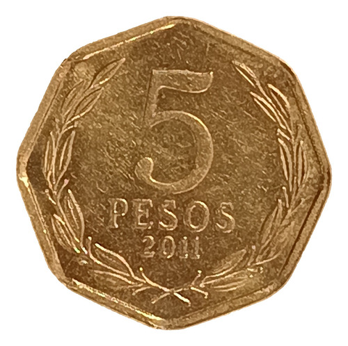 Chile 5 Pesos 2011 Sin Circular Km 232