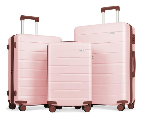 Merax 3 Pcs Expandible Abs Hardshell Luggage Sets Con Rueda 