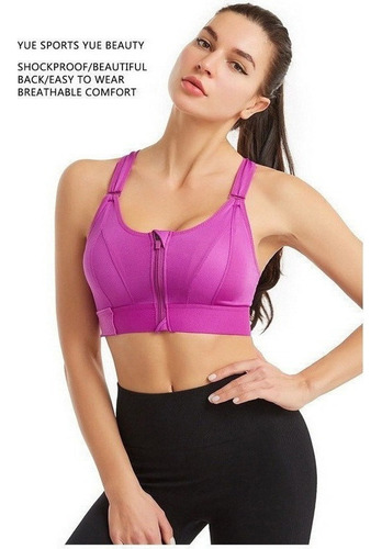 De Sujetador Deportivo Ajustable De 2 Piezas Con Cremallera