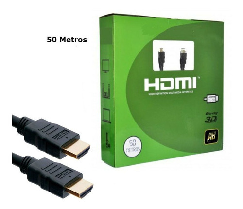 Cabo Hdmi 50 Metros C/ Amplificador  2.0 4k  -  M. Full
