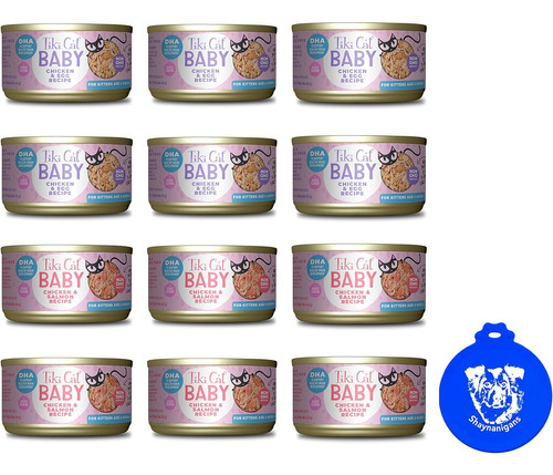 Tiki Baby Shredded Kitten Food En Paquete Variado De 2 Sabor