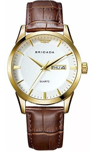 Brigada Swiss Brand Classic Gold Reloj De Vestir Para