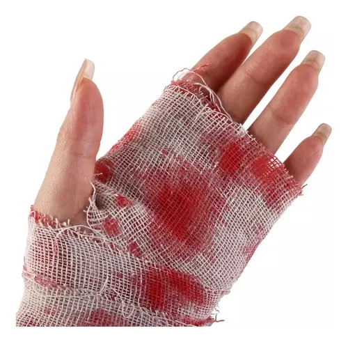Vendaje De Sangre Artificial De Tela De Gasa Para Halloween