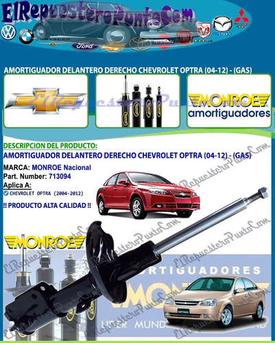 Amortiguador Delantero Derecho Chevrolet Optra 04-12 - Gas