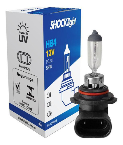 Lampada Shocklight Halogena Standart Hb4 12v 55w P22d