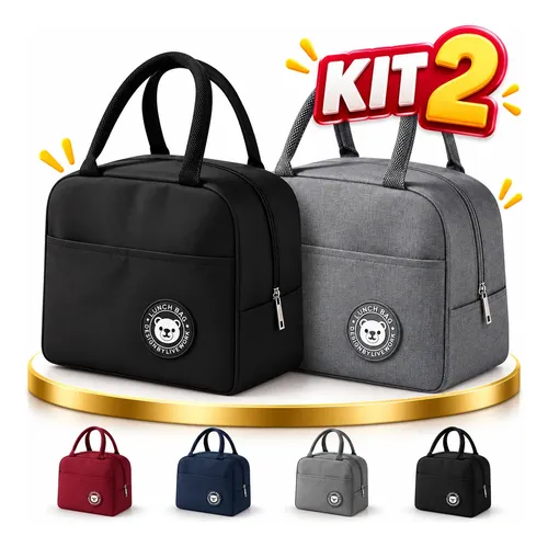 Kit 2 Bolsa Marmita Termica Lancheira Academia Trabalho Dia