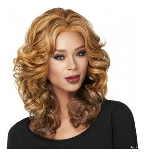 Wig Laces Wig Female Blonde Short Wavy Curly Fashion