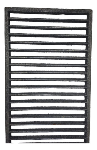 Grelha Linear Simples 35x100x1 De Ferro Fundido Com Caixilho