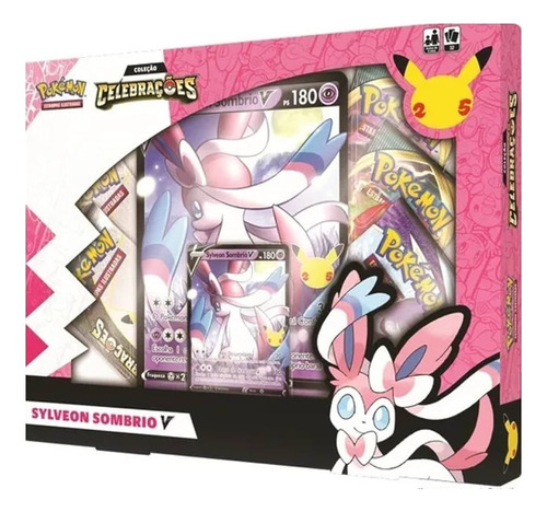 Box Pokemon 25 Anos Sylveon Sombrio V Copag