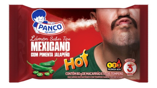Imagem 1 de 4 de Macarrão Instant Lamen Mexicano Com Pimenta Miojo Panco 85gr