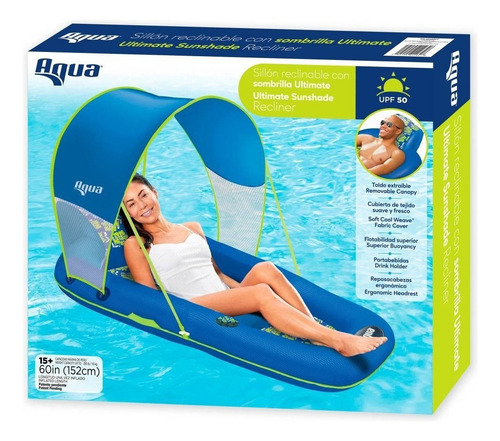 Aqua Flotador Inflable Para Alberca Con Techo Abatible Upf50