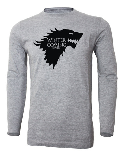 Polera Manga Larga Para Hombre Game Of Thrones Stark, Got 