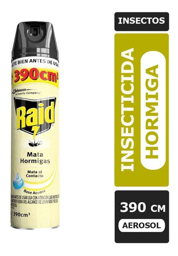 Insecticida Mata Hormigas Raid 390cc(1uni)super