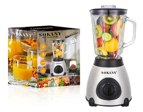 Licuadora Profesional Sokany Sk-148 Jugo 3 Velocidades 1.5l