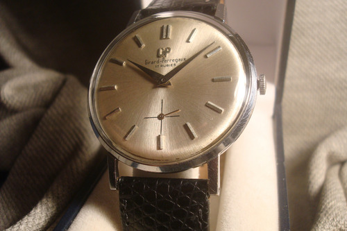 Hermoso Reloj Girard Perregaux Antiguo 1955 Impecable! Joya! Negro Cromado Gris Claro Metalizado (Usado)