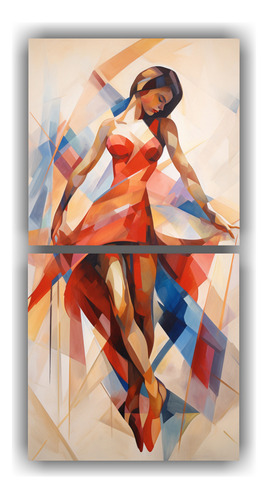 140x70cm Cuadros De Tela Belleza Abstracta Y Bailarinas