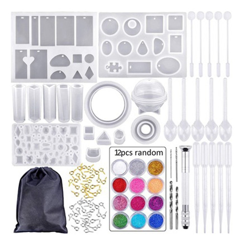 Kit De Moldes De Fundición De Resina Epoxi Transparente De 9