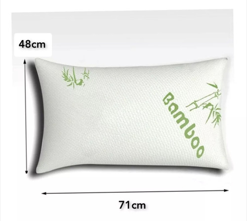 Almohada Memory Foam Funda De Bambú Antiácaros Viscoelástica