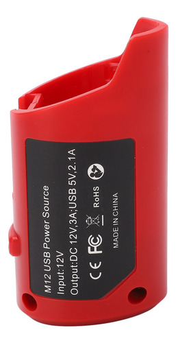 Cargador De Batería Con Fuente De Alimentación Usb M12, Rend
