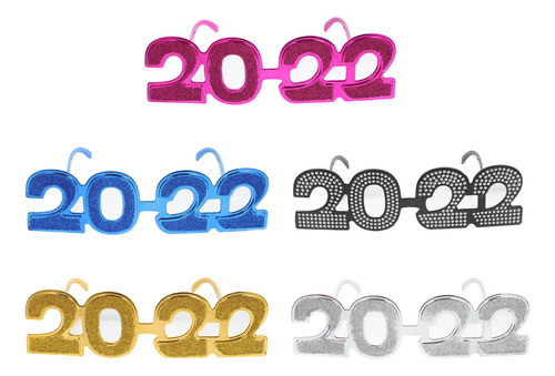 Gafas De Estilo Para Modelar Año Nuevo Props 2022, 5 Unidade