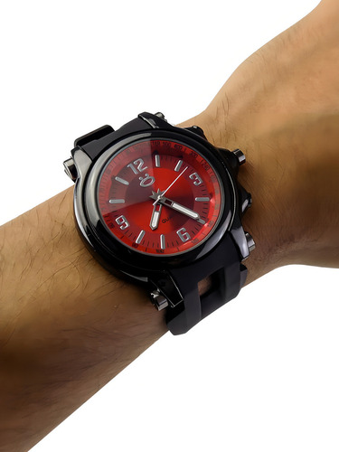 Reloj Orizom Spaceman para hombre negro/rojo