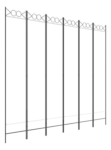 Vidaxl Separador De Ambientes Moderno De Tela De 6 Paneles E