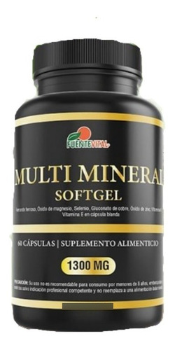 Multi Mineral Softgel Fuente Vital 1300mg 60 Capsulas