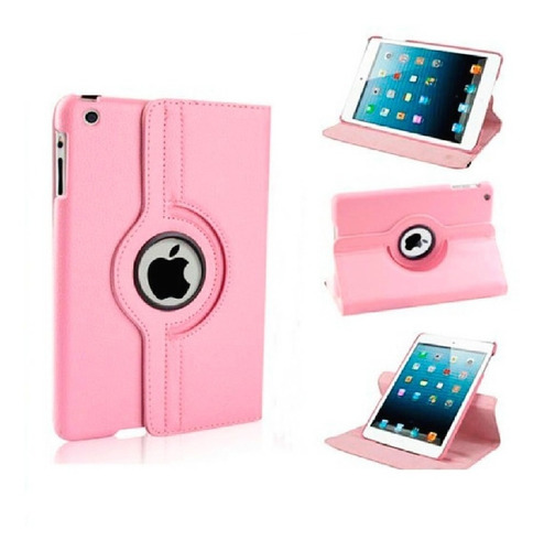 Funda Para Tablet iPad Mini 4/5 Rosada Prot Complet Gira 360