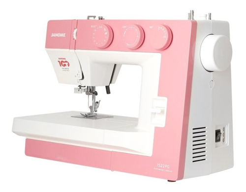 Imagen 3 de 3 de Máquina de coser recta Janome Edición Aniversario 1522PG portable blanca y rosa 220V