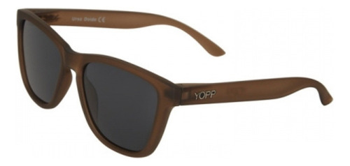 Óculos De Sol Esportivo Yopp Polarizado Uv400 Urso Doido Armação Marrom Lente Preto
