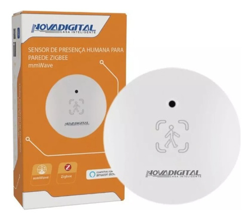 Sensor De Presença Humana Luminosidade Mmwave Parede Zigbee