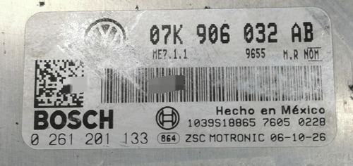 Computadora De Motor Beetle 2006-2007 07k 906 032 Ab (Usado)