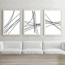 Comprar Cuadros Modernos Set X3 40x60 Abstracto + Vidrio + Marco