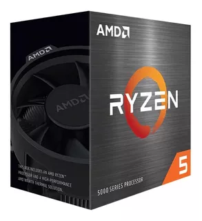 Processador gamer AMD Ryzen 5 5600X 100-100000065BOX de 6 núcleos e 4.6GHz de frequência sem gráfica integrada
