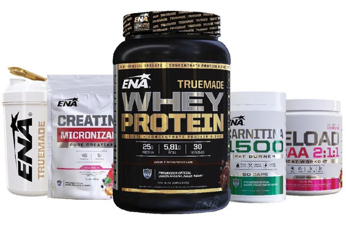 Combo Fitness Proteína Ena Creatina Recuperador Quemador